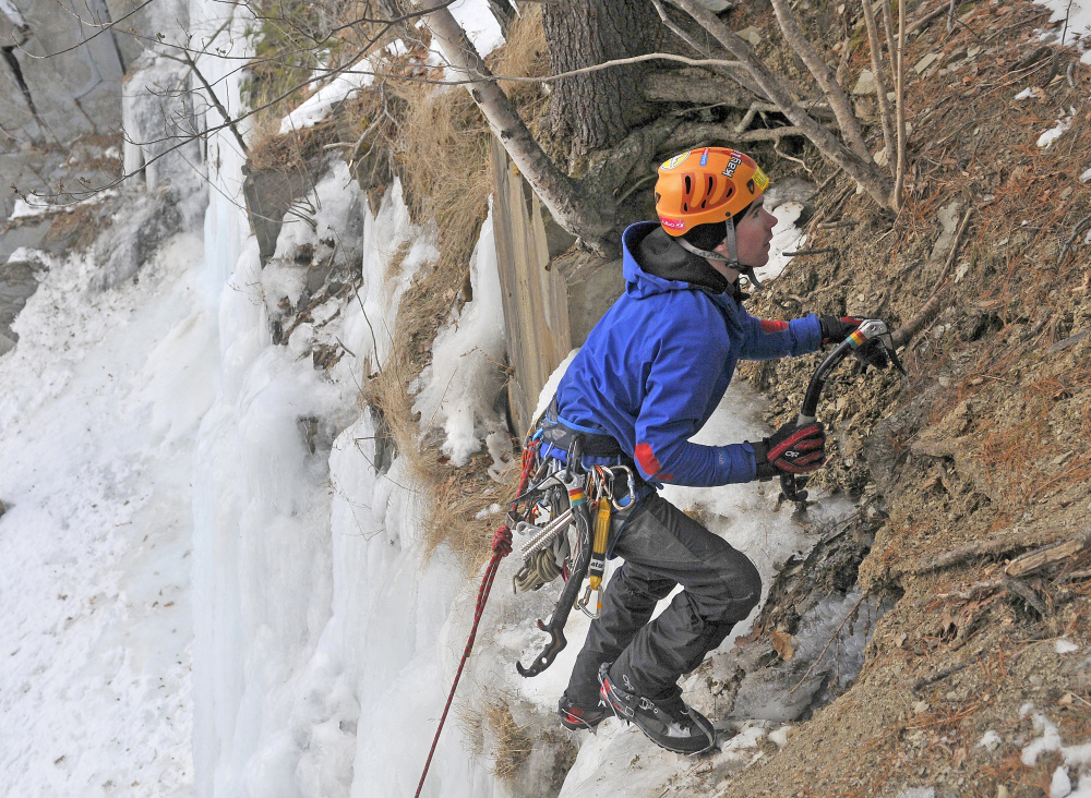 Gwinna Remillard, a Central Maine Ski Club member, practices for a Nordic meet at the rec area. Officials are looking into the feasibility of restarting the park's alpine ski operation.
