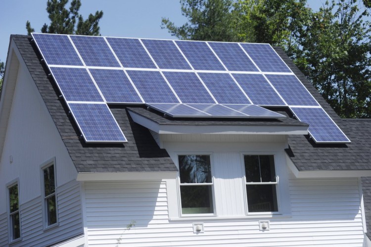 A bill that would maintain net metering for solar producers like this home in Wells has been vetoed by Gov. LePage, but the Maine Legislature can, and should, revive it. Staff photo by Shawn Patrick Ouellette