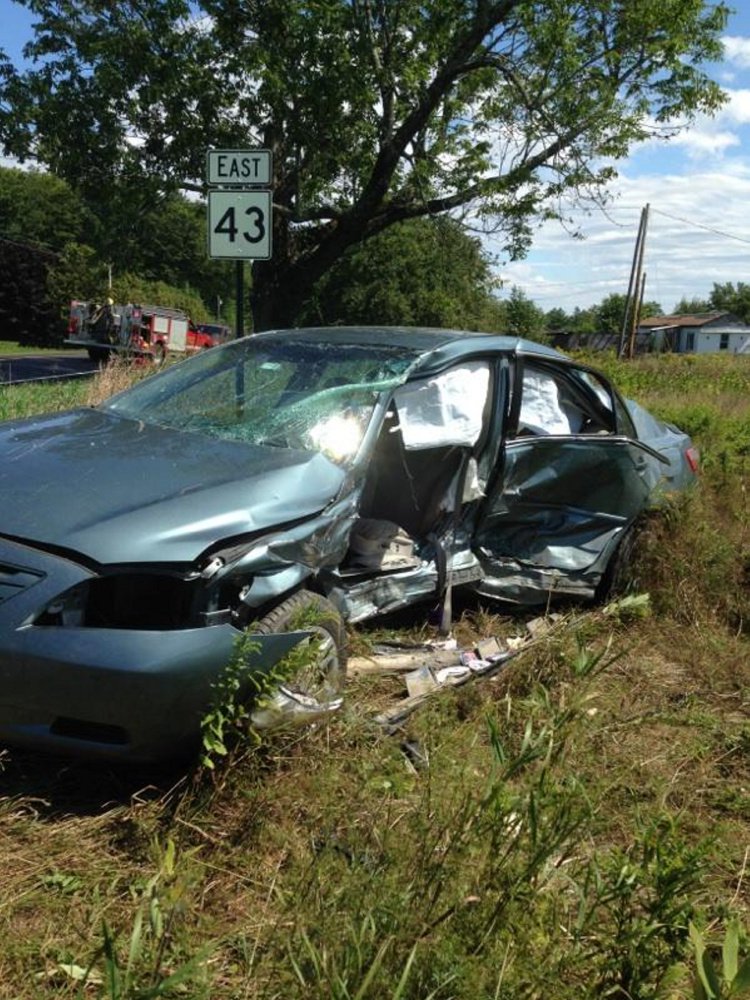 A woman was killed when a Ford Fusion collided with this Toyota Camry at the intersection of Square Road and Route 43 in St. Albans on Wednesday morning.