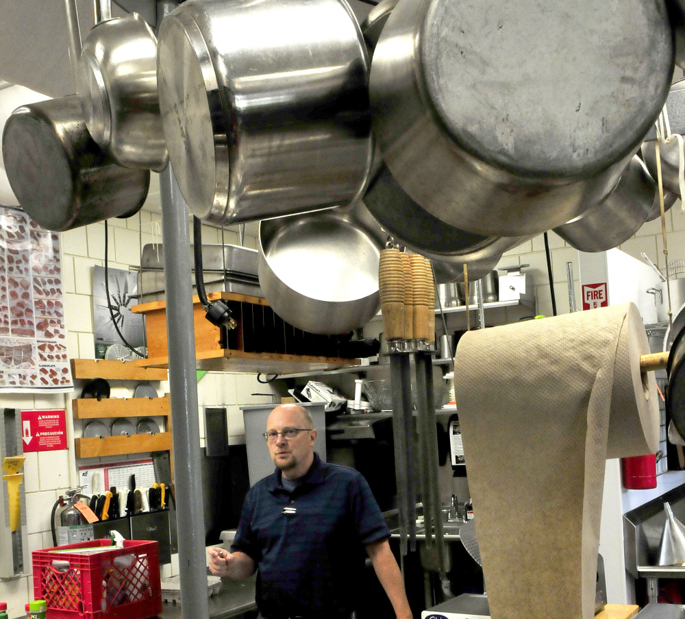 David Dorr, director of Somerset Career and Technical Center, speaks recently inside the culinary program kitchen classroom at the Skowhegan school.