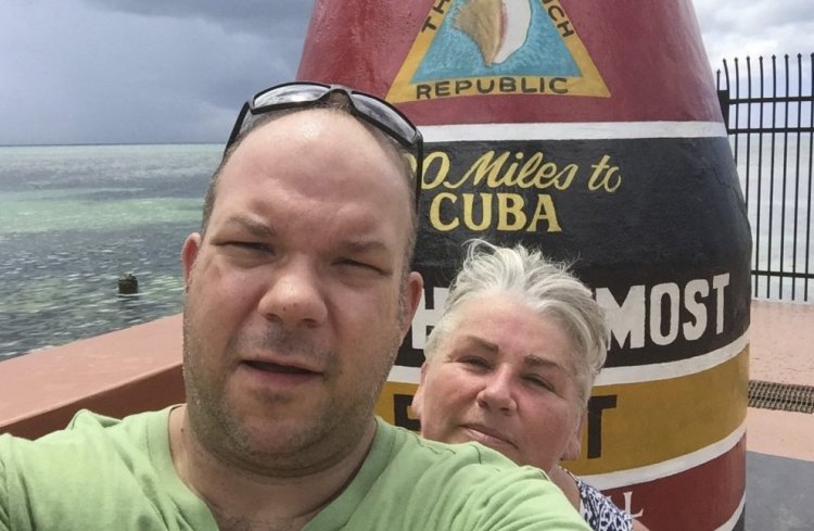 Brian Coddens and Deena Eskew, known as Hoss and Mary, are staying put in Key West rather than risk a stormy trip on the Overseas Highway. 'I don't want to use the word 'stuck,' but there's no choice for us now,' Coddens said. They operate a food truck in Key West called Hoss and Mary's Tasty Grub.