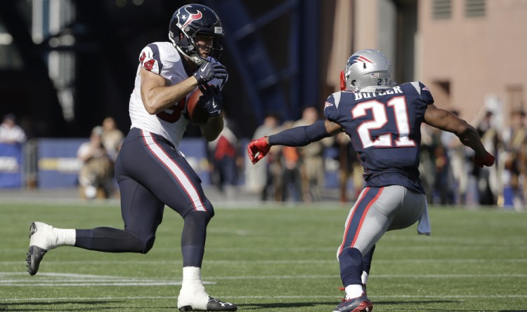 Patriots cornerback Malcolm Butler had a bounce-back performance Sunday against the Houston Texans, allowing just two catches for 10 yards.