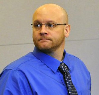 Murder defendant Robert Burton during the first day of his trial in Bangor on Monday for the murder of Stephanie Gebo.