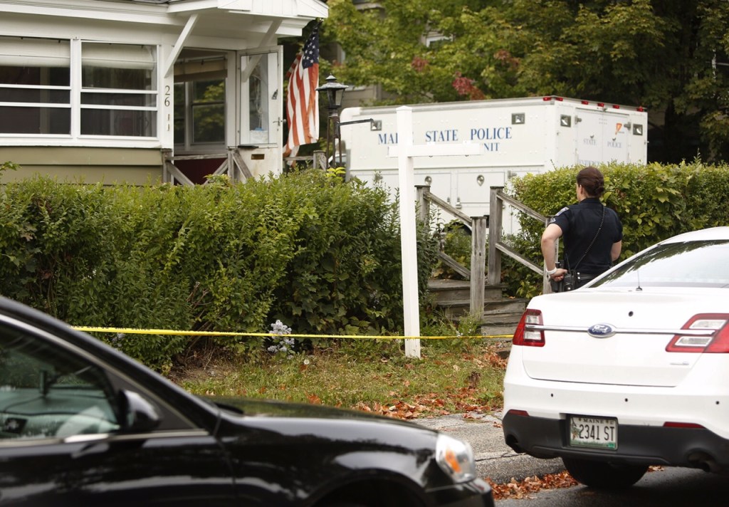 Police are on the scene at 26 Nye St. in Saco where a man was shot early Saturday.