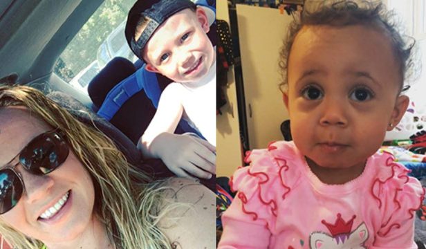 Liza Parker is shown in a photo with her son, Mason Worcester. A separate photo shows her daughter, Tiaona Robinson. 