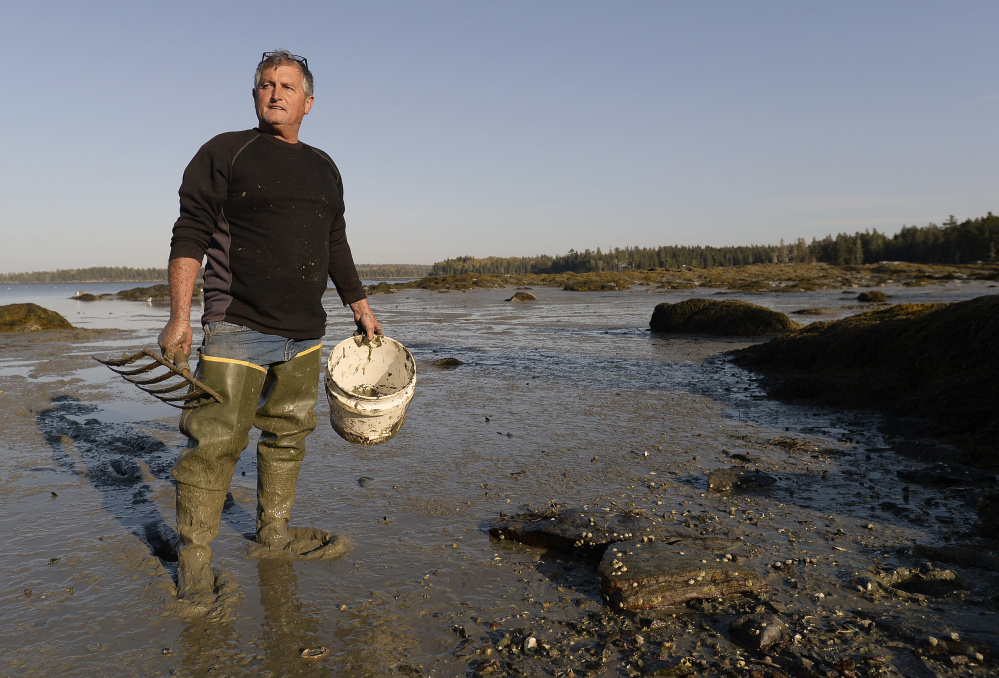 Jonathan Renwick was among those who objected to Acadia National Park's move to block the harvest of marine organisms on an intertidal zone adjacent to park property. Acadia reversed course, but twin bills stalled in Congress would address the issue.