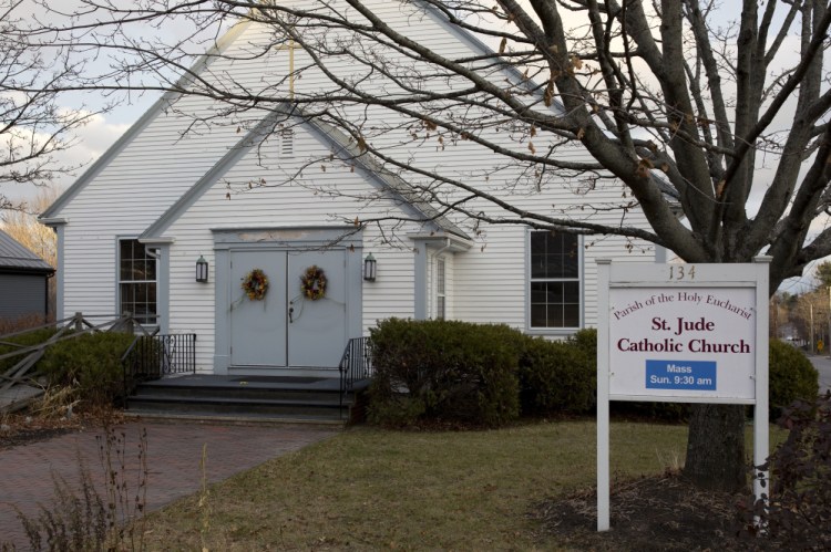 While teaching at Cheverus High School in Portland, James F. Talbot served as a priest at times at St. Jude Church in Freeport, above.