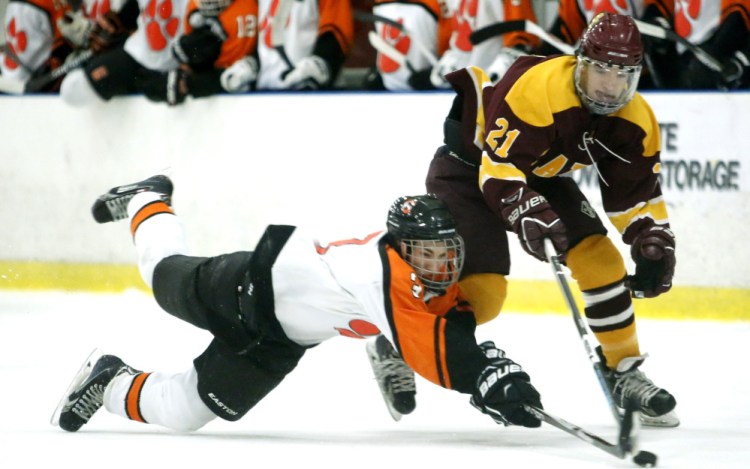 Cape Elizabeth forward Alex Glidden, left, had 18 assists last season and is the Capers leading returning scorer. He also had nine goals for Cape Elizabeth.