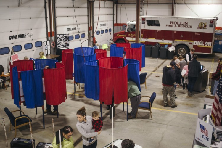 Hollis residents cast their ballots Nov. 7. Maine elections are notable for how well they are run, and Maine Secretary of State Matthew Dunlap is overstating the case when he claims that petitioners are disrupting the operation of local polling places.