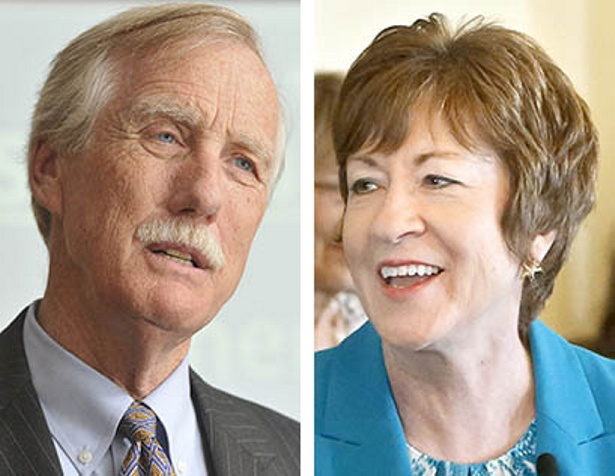 Maine Sens. Angus King and Susan Collins