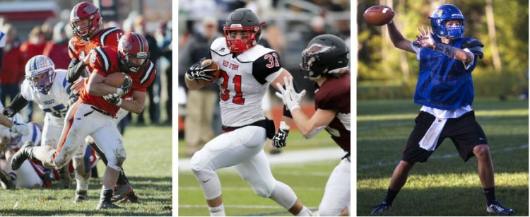 Fitzpatrick Trophy finalists, left to right: Wells' Nolan Potter, Scarborough's Owen Garrard and Falmouth's Jack Bryant.