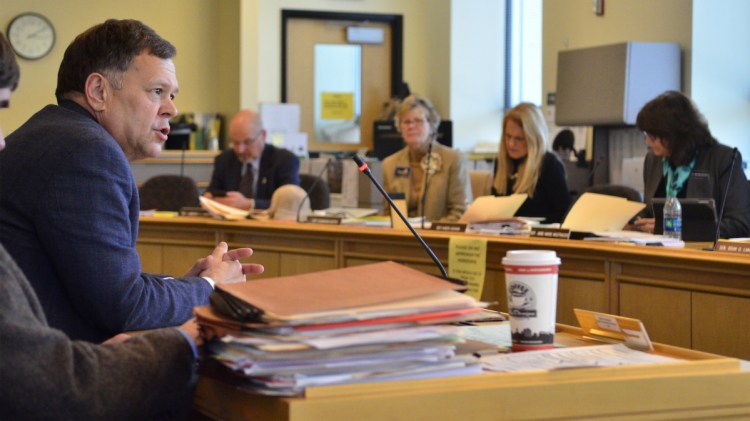 Dale Smith, deputy executive director of the Mississippi Department of Unemployment Security, answers questions Thursday about ReEmployMe software during a Committee on Labor, Commerce, Research and Economic Development work session on Thursday at the State House in Augusta. Smith said that when Mississippi first implemented its system, known as AccessMS, problems persisted for about six months.