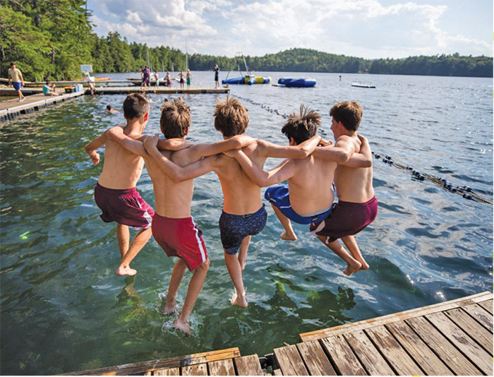 First time campers. Photo courtesy of Maine Summer Camps.