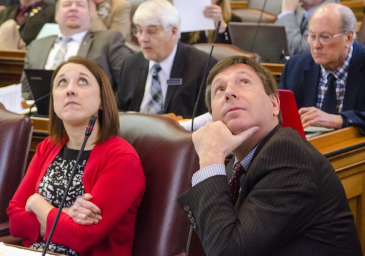 House Republican Leader Rep. Ken Fredette, right, is a member of the tea party class that came to Augusta in 2011 with Gov. LePage. Fredette has been a key player in a strategy of relentless obstructionism.