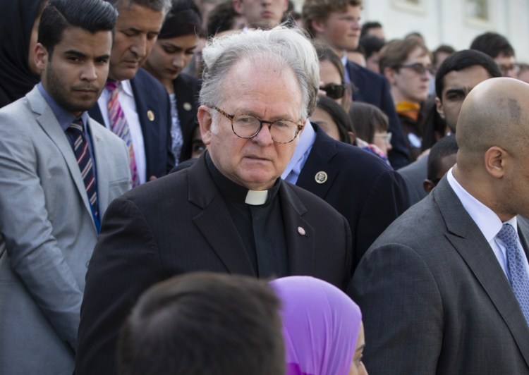 The Rev. Patrick Conroy, chaplain of the House of Representatives, told House Speaker Paul Ryan on Thursday that he wanted to rescind his offer to resign and remain in his position at least through the end of this year.