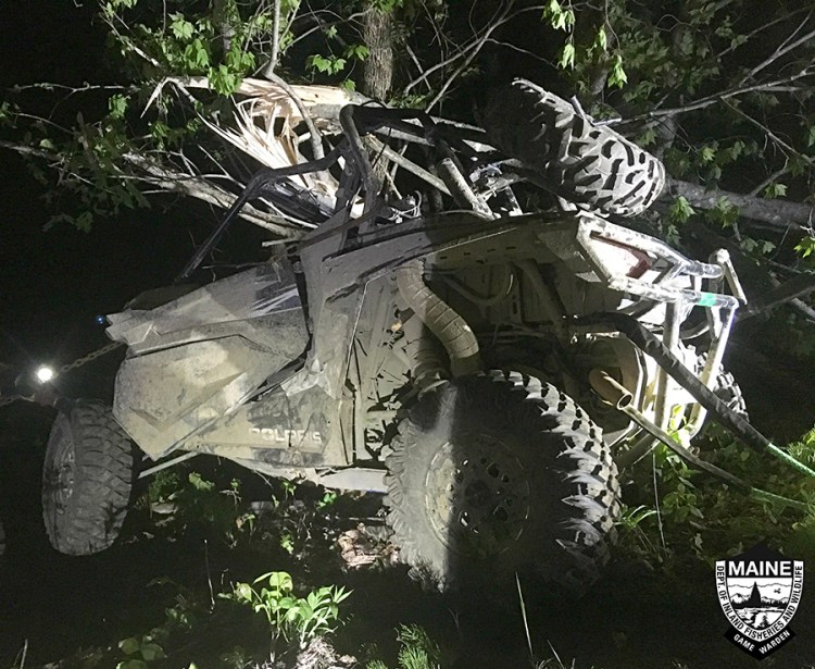 The Polaris Razor that crashed Sunday evening in Bingham.