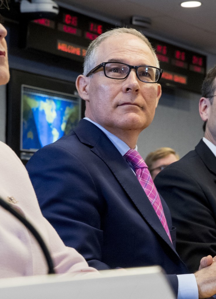 EPA Administrator Scott Pruitt attends a briefing on this year's hurricane season at FEMA headquarters in Washington earlier this week.