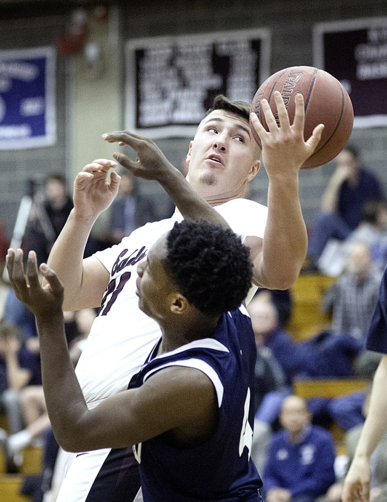 Grant Hartley was a highly valued reserve on the Edward Little team that won the school's first boys' basketball state championship since 1946.