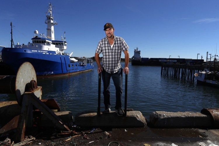 Mike Gorman at the Net Yard on the Portland waterfront, where Gorman and his creative team on Saturday will present scenes from his play "Chasing the New White Whale," which is scheduled to premiere off Broadway at La MaMa Experimental Theater Club in New York on Nov. 24.