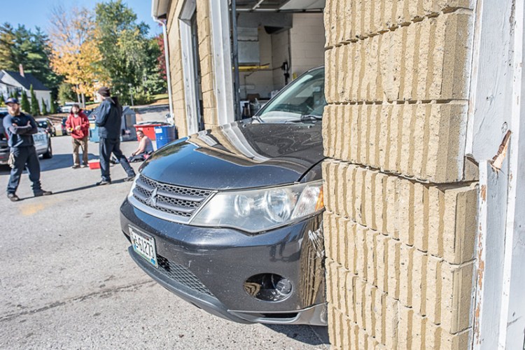 A vehicle crashed into the exit wall of Prompto in Auburn, after the driver apparently accidentally hit the gas pedal instead of the brake on Friday afternoon in Auburn. 