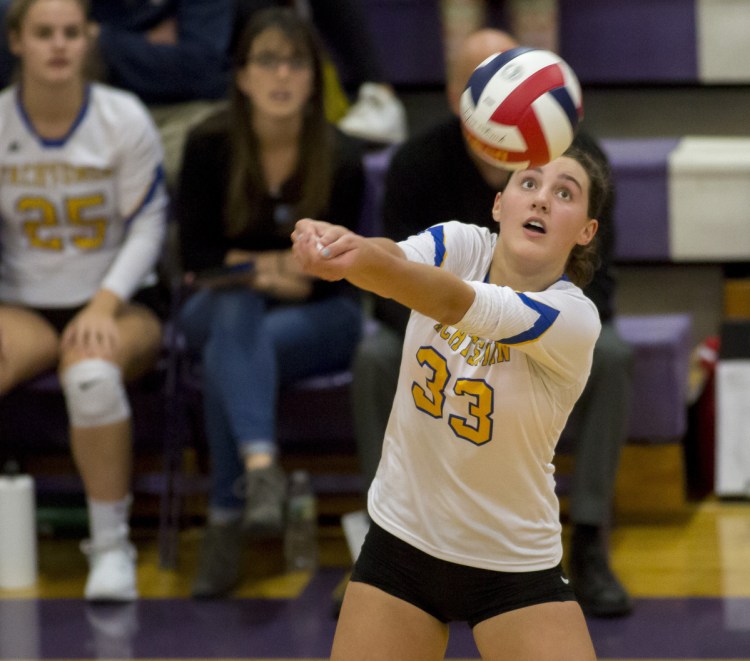 Annika Hester, a Falmouth High sophomore, knows how to deliver extremely hard shots, but also has worked on techniques that proved especially effective in the match for the Class A state championship against Gorham this fall.