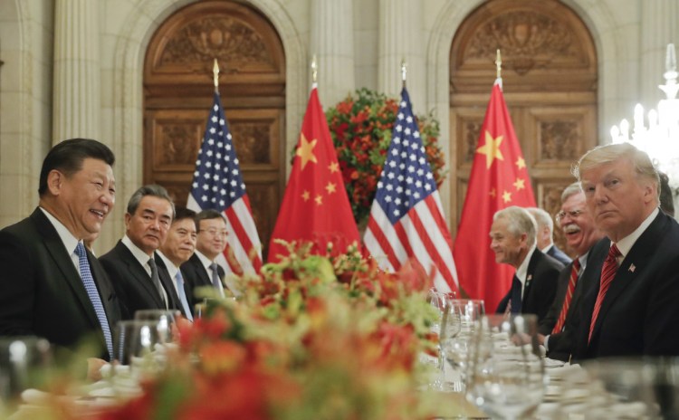 President Trump meets with China's President Xi Jinping at the G-20 Summit on Saturday in Buenos Aires, Argentina.