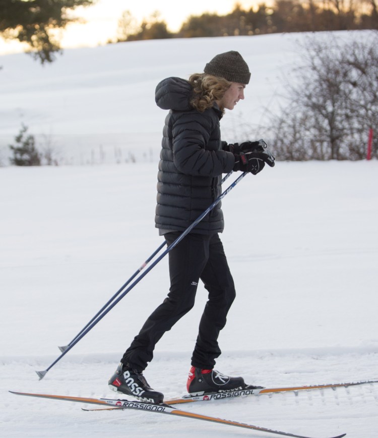 Liam Niles, the defending pursuit champion in Class A, leads a Portland Nordic team with skiers from Deering, Cheverus, Portland and Casco Bay high schools.