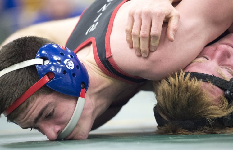 Noah Lang of Camden Hills, coming off a win at 145 pounds at the Noble Invitational, is on a roll heading into the Spartan Invitational.