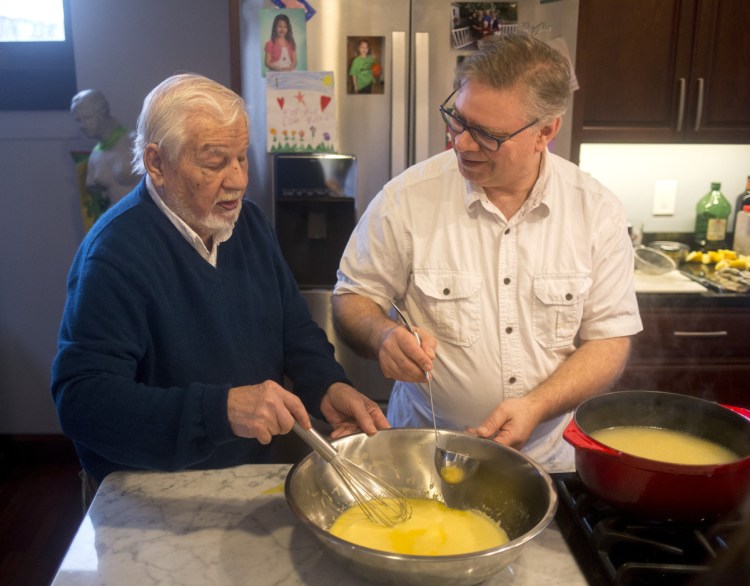 Petros Panagakos with his nephew Bill Doukas in Portland.