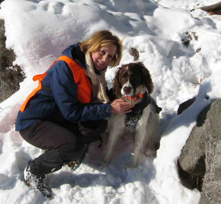 Elizabeth Byrd Wood with her dog Baxter