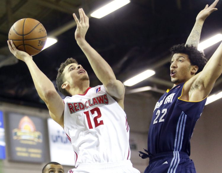 R.J. Hunter, left, a former first-round draft choice who spent significant time with both the Boston Celtics and Maine Red Claws, is back in the organization and hoping to work his way to another NBA opportunity.