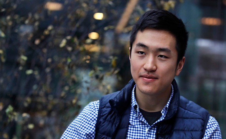 Harvard University graduate Jin K. Park, who holds a degree in molecular and cellular biology photographed in Cambridge, Mass. in December. 