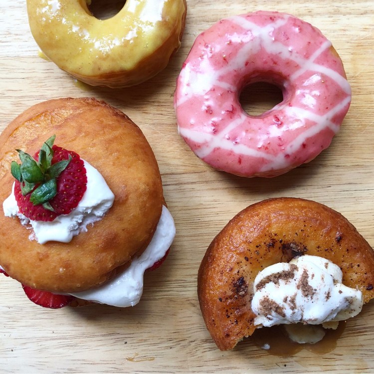 A selection of vegan donuts from Lovebirds, a new donut shop that will open in Kittery in April.