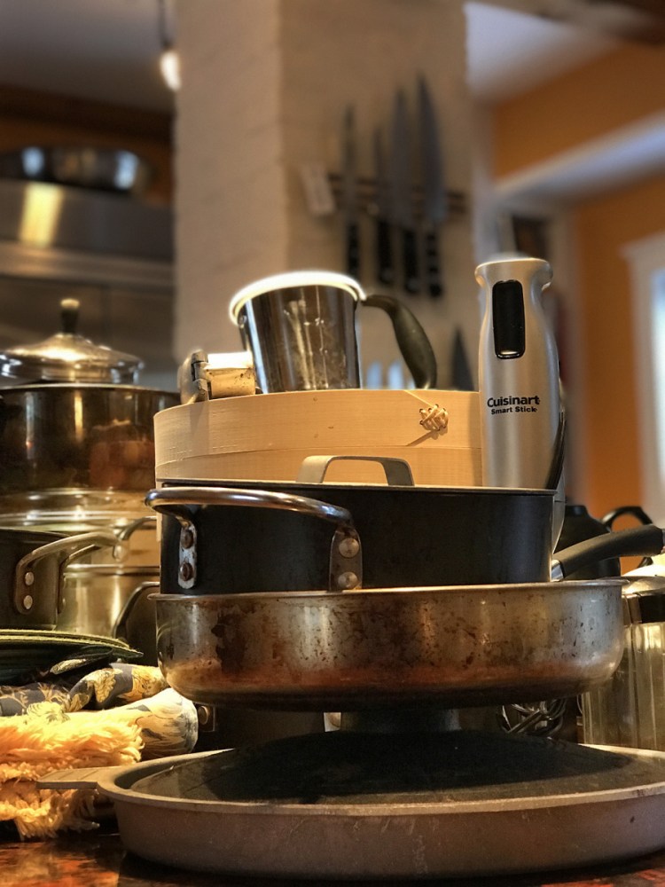 Kitchen stuff on Christine Burns Rudalevige's re-home list, thanks to Marie Kondo's decluttering advice.