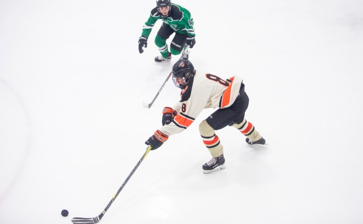 Nick McSorley scored nearly half of his team's goals this winter and helped set up many of the goals he didn't score, finishing with 59 points.(Staff photo by Brianna Soukup/Staff Photographer)