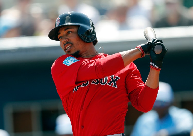 Boston's Mookie Betts was the MVP in the American League last season.