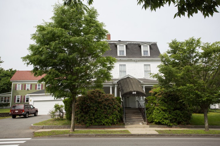 On the versatile 5.12-acre property at 36 Portland Ave., Old Orchard Beach, are a home/business with a two-car garage. Photo by Jill Brady.