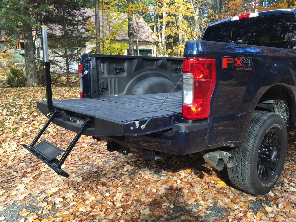 In addition to spring assist tailgates, LED box lamps and power sockets, this model included the optional deployable step from inside the tailgate. With bed walls 57-inches off the pavement, few people will be able to reach over the sidewall and grab what's needed.