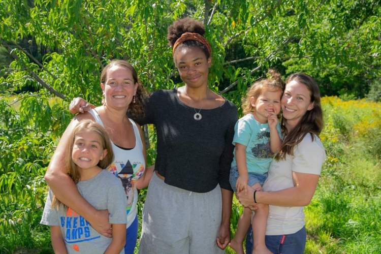 Left to right: Kristen Wyman (Natick Nipmuc), Nia Holley (Nipmuc) and Alivia Moore (Penobscot), co-founders and leaders of the Eastern Woodlands Rematriation Collective.