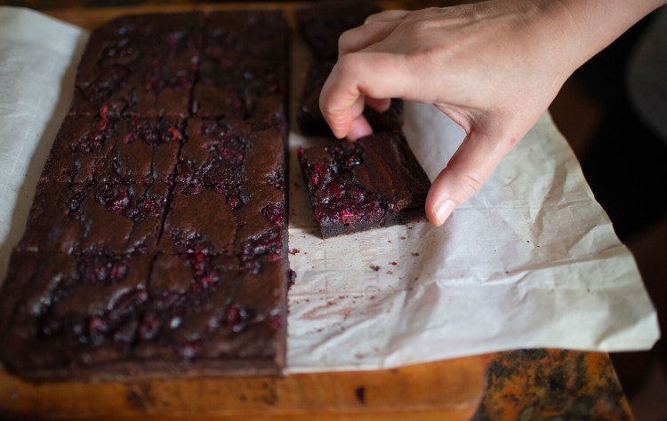 One-Pot Fudgy Cranberry Sauce Brownies make a scrumptious receptacle for any leftover cranberry sauce.