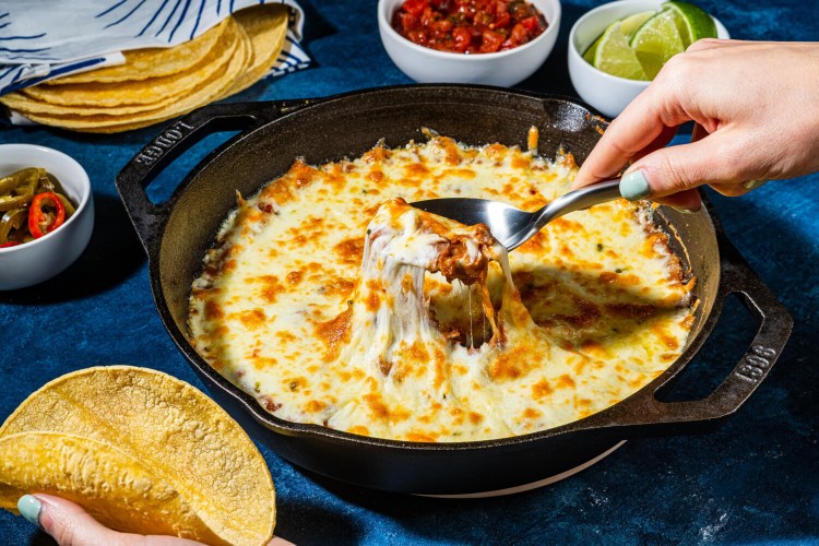 Cheesy Chorizo and Bean Skillet