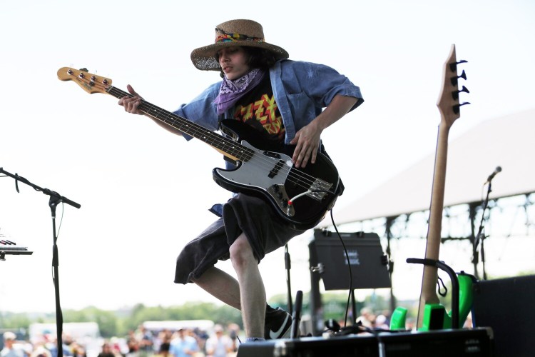 James Grimsley, bassist and singer for the band Anthem of Hypocrisy, performs during the Resurgam Music and Arts Festival last year. This year the event moves to Portland's waterfront.