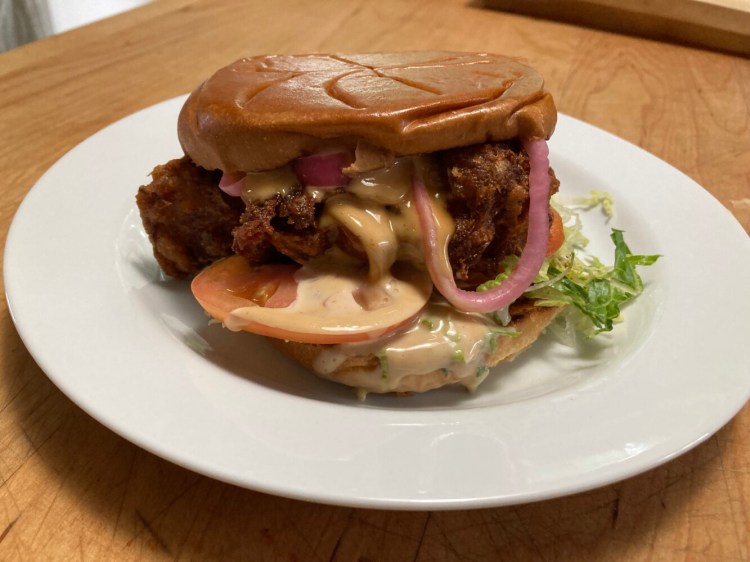 Henny Penny, a fried chicken sandwich at Indy's in South Portland. 