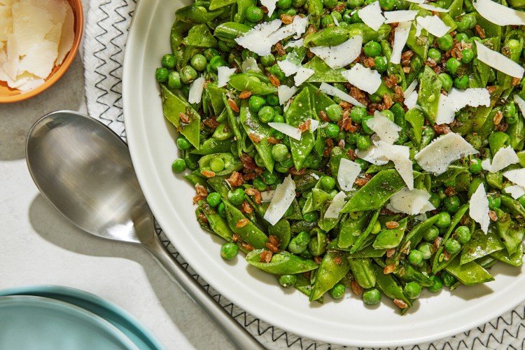 Triple Pea Salad with Crunchy Farro