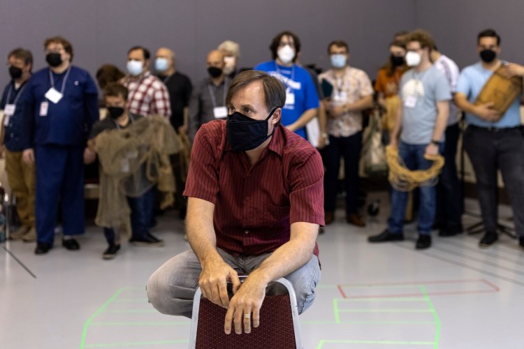  Jonathan Boyd, a Maine-based singer and boat captain, during a rehearsal for "The Flying Dutchman" at Merrill Auditorium in Portland. 



