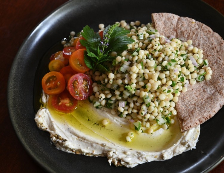 Herbed Israeli Couscous with Herbs and Labne