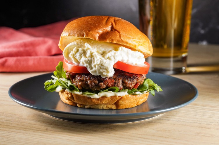 Red Pepper and Burrata Burgers