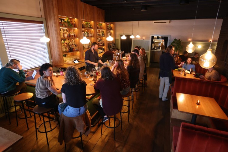 The bar at The Danforth in Portland's West End.