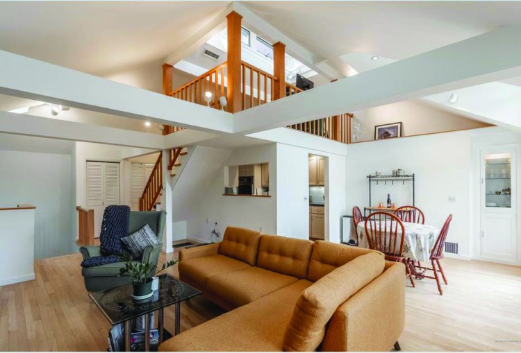 Interior of the coach house unit at 208 Vaughan Street, Portland.