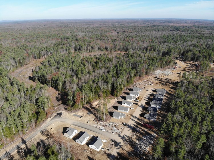 Aerial image of High Pine Village in Wells, which is under developement. When completed, the neighborhood will have 120 homes.